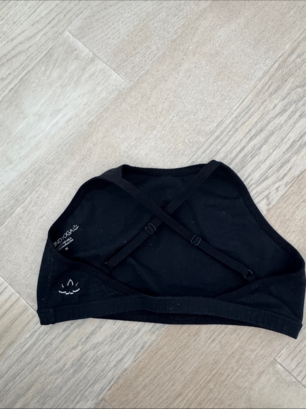 Beyond Yoga Black Crossback Sports Bra
